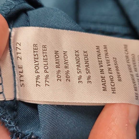 Healing Hands Scrub Teal Top XL Style 2172 - Picture 7 of 8